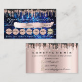 100 Lashes Erinnerung Rose Navy Tropfen Visitenkarte (Vorne/Hinten)