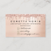100 Lashes Erinnerung Rose Tropfen Blush Visitenkarte (Rückseite)