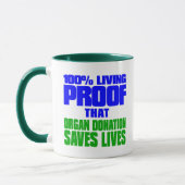 100% Lebendbeweis, dass Organspende Leben Rette Tasse (Links)