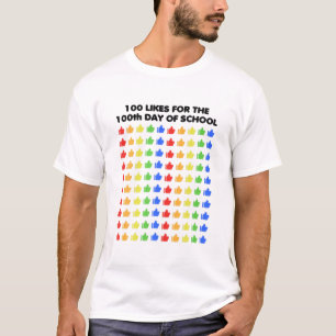 100 Likes für den 100. Schultag, sonnig T-Shirt