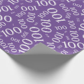 100. Lila/weiß Zufallszahlenmuster Mittel Geschenkpapier (Ecke)