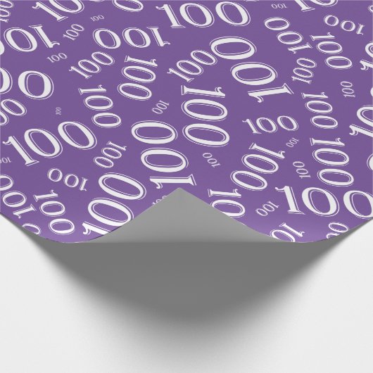 100. Lila/weiß Zufallszahlenmuster Mittel Geschenkpapier (Ecke)