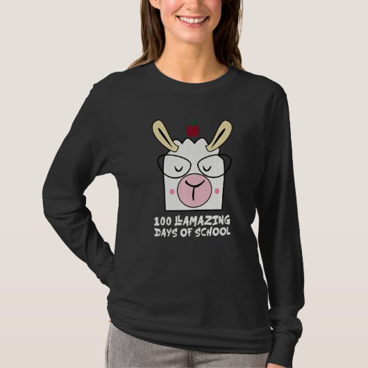 100 Llamazing Days Llama 100th Day Of School Teach T-Shirt (Vorderseite)
