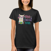 100 Llamazing Days Llama 100th Day of School Teach T-Shirt (Vorderseite)