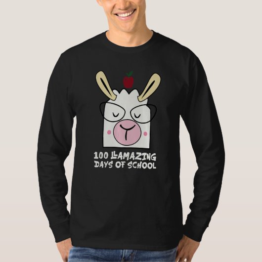100 Llamazing Days Llama 100th Day Of School Teach T-Shirt (Vorderseite)