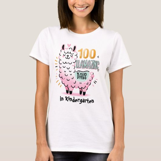 100 Llamazing Days T - Shirt (Vorderseite)