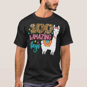 100 Llamazing Tage Lama 100. Schultag unterrichten T-Shirt