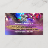 100 Logo QRCODE 10%OFF Dankeschön Gold Holograph Visitenkarte (Rückseite)