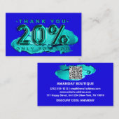 100 Logo QRCODE 20%OFF Code Makeup Strokes Visitenkarte (Vorne/Hinten)