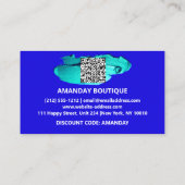 100 Logo QRCODE 20%OFF Code Makeup Strokes Visitenkarte (Rückseite)