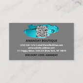 100 Logo QRCODE 30%OFF Code Makeup Pink Visitenkarte (Rückseite)