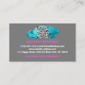 100 Logo QRCODE 50%OFF Code Makeup Pink Visitenkarte (Rückseite)