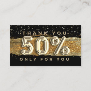 100 Logo QRCODE 50%OFF Danke Black Gold Visitenkarte