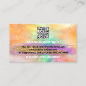 100 Logo QRCODE 50%OFF Danke Pinky Holographic Visitenkarte (Rückseite)