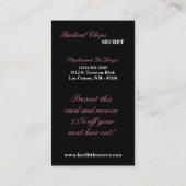 100 LtPink schwarze Visitenkarte (Rückseite)