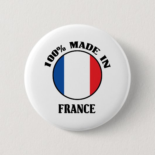 100% machten in Frankreich Button (Vorderseite)