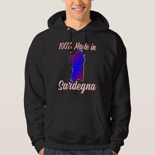 100 Made in Sardinien Italien 100 Prozent Sar Hoodie (Vorderseite)