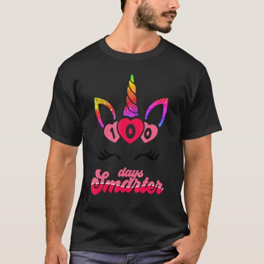 100 Magical Days of School 100 Days Smarter Cute U T-Shirt (Vorderseite)