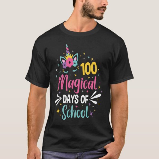 100 Magical Days Of School 100th Day of School T-Shirt (Vorderseite)
