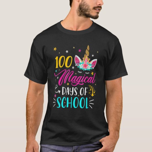 100 Magical Days Of School Happy 100th Day Of Scho T-Shirt (Vorderseite)