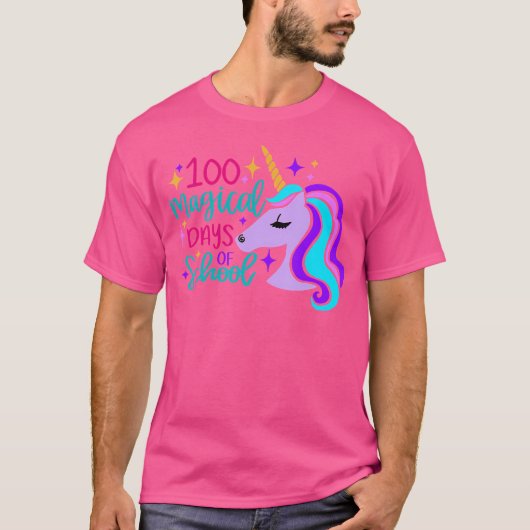 100 Magical Days Of School Unicorn T-Shirt (Vorderseite)