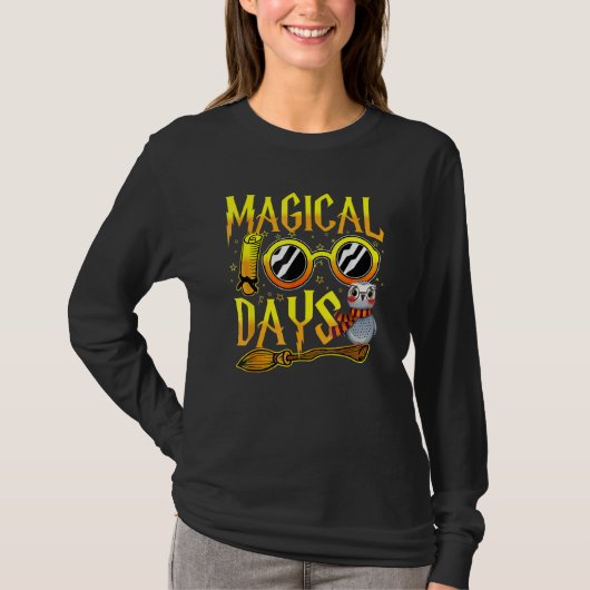 100 Magical Days Wizard 100th Days Of School Teach T-Shirt (Vorderseite)