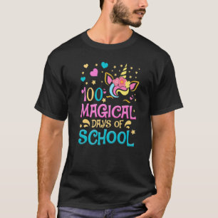 100 Magische Schultage Einhorn 100. Tag Mädchen T-Shirt