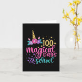 100 magische Schultage Karte (Gelbe Blume)