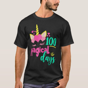 100 Magische Tage 100. Schultag Mädchen Einhorn T-Shirt