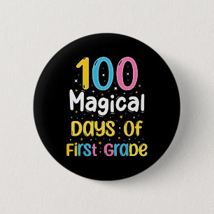 100 magische Tage der ersten Klasse 100. Schultag Button