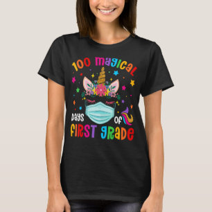 100 magische Tage der ersten Klasse Schule Unicorn T-Shirt