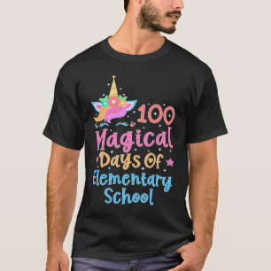 100 Magische Tage der Grundschul-Einhorn-Lehrerin T-Shirt