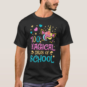100 Magische Tage der Schule Einhorn 100. T-Shirt