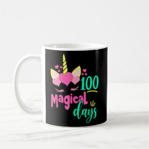 100 magische Tage der Schule Einhorn 100. Tag Mädc Kaffeetasse