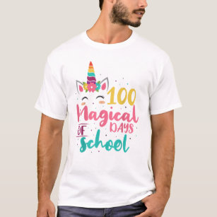 100 Magische Tage der Schule Unicorn Geschenklehre T-Shirt
