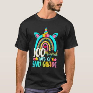 100 magische Tage des Lernens 2. Klasse Unicorn Ra T-Shirt