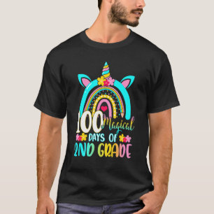 100 magische Tage des Lernens 2. Klasse Unicorn Ra T-Shirt