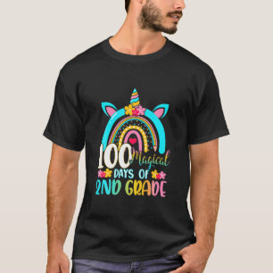 100 magische Tage des Lernens 2. Klasse Unicorn Ra T-Shirt