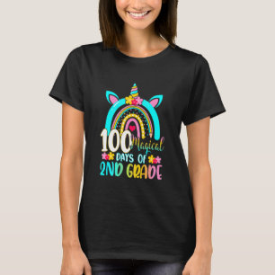 100 magische Tage des Lernens 2. Klasse Unicorn Ra T-Shirt