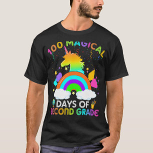 100 magische Tage des Niedlichen Einhorns der zwei T-Shirt