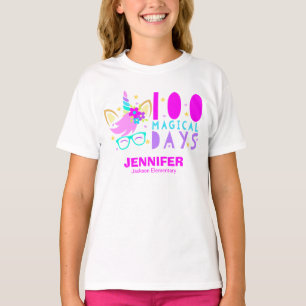 100 Magische Tage Lovely Unicorn 100 Days of Schoo T-Shirt