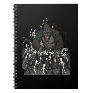 100 Männer gegen 1 Gorilla, Geschenk für ihn, Gori Notizblock