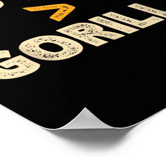 100 Männer VS 1 Gorilla Funny 100 Männer ist größe Poster (Ecke)