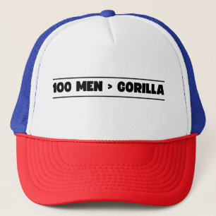 100 Männer vs 1 Gorilla Funny 100 Männer ist größe Truckerkappe