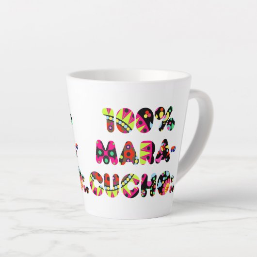 100% Maracucho! ♡ Latte Tasse (Rechte Ecke)