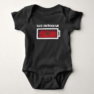 100 % marokkanische Flagge Baby Strampler