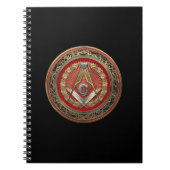 [100] Master Mason - Gold Square & Compasses Notizblock (Vorderseite)