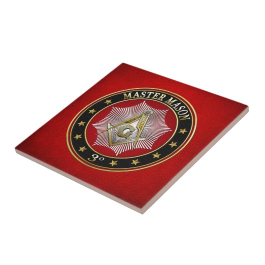 [100] Master Mason - Platz und Kompasse 3. Stufe Fliese (Seite)