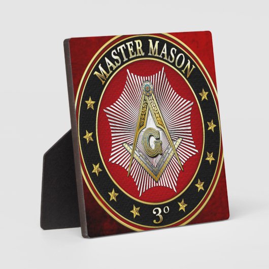 [100] Master Mason - Platz und Kompasse 3. Stufe Fotoplatte (Vorderseite)