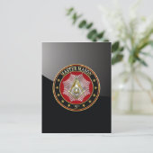 [100] Master Mason - Platz und Kompasse 3. Stufe Postkarte (Stehend Vorderseite)